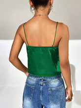 Green Shoulder Strap Front Twisted Top