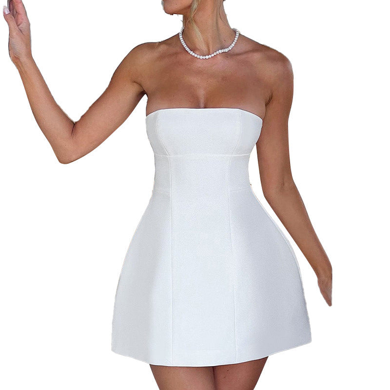 White  Off Shoulder Skater Dress