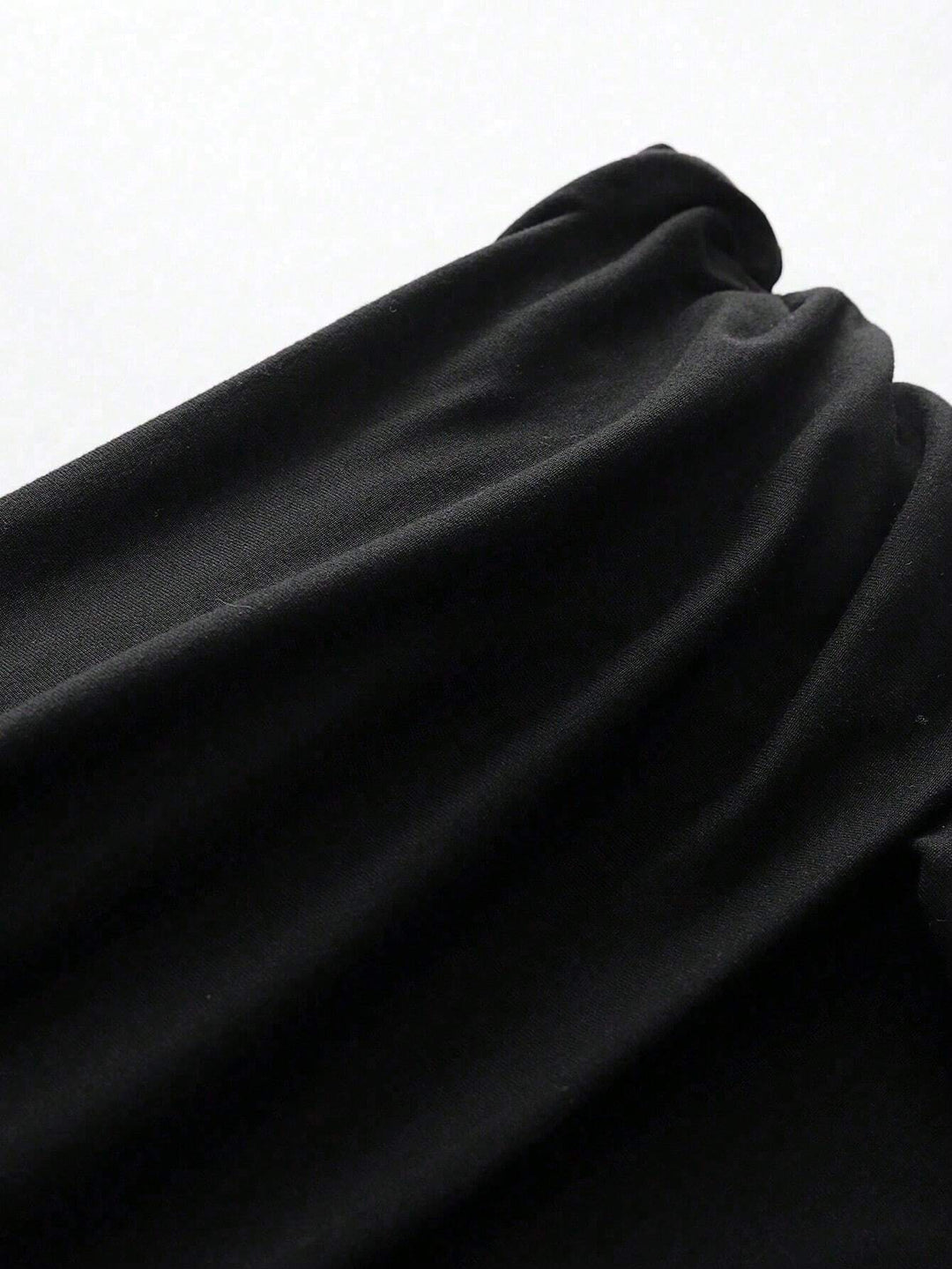 Black Off Shoulder Fitted Dress