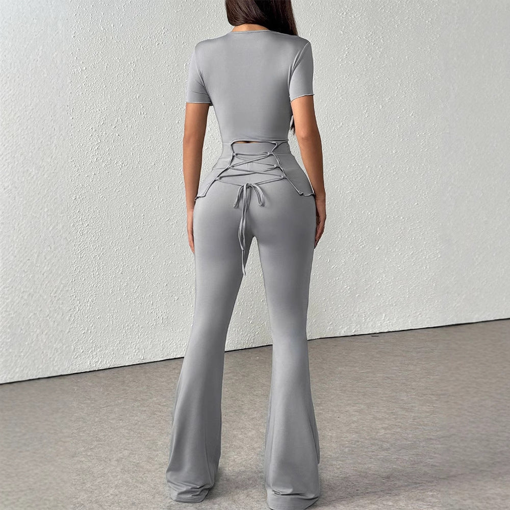 Grey Top And Pant Co-Ord Set