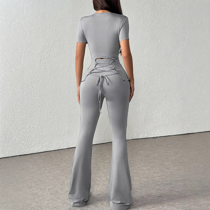 Grey Top And Pant Co-Ord Set