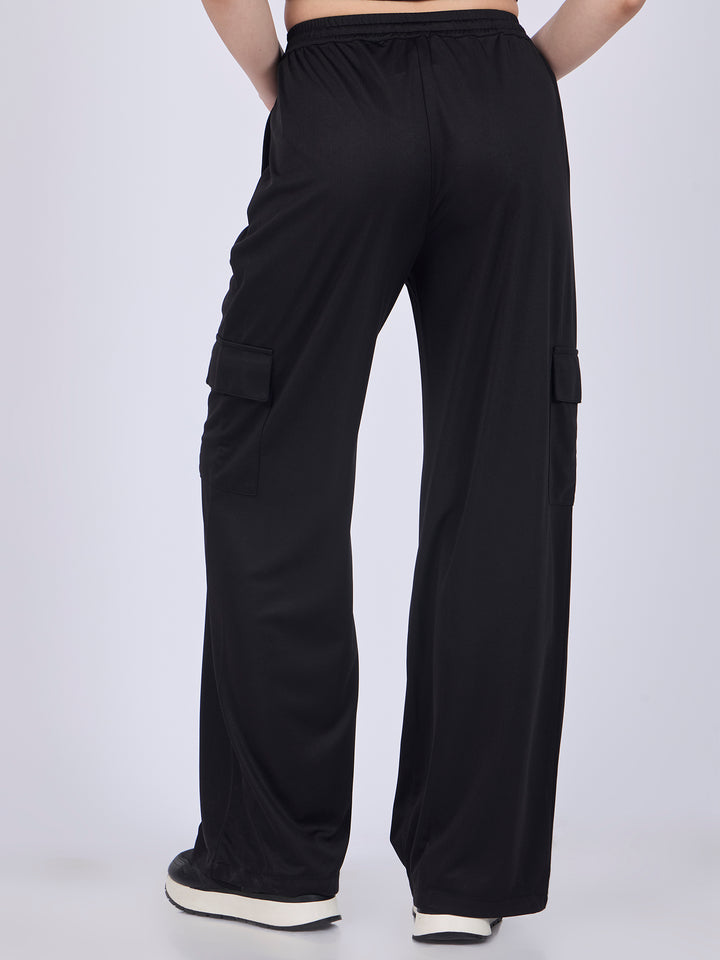 Black Wide Leg Cargo Pants