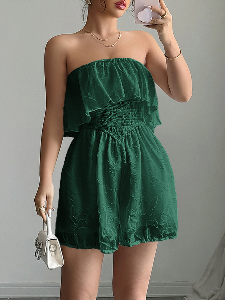 Green Lace Tube Romper