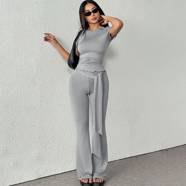 Grey Top And Pant Co-Ord Set