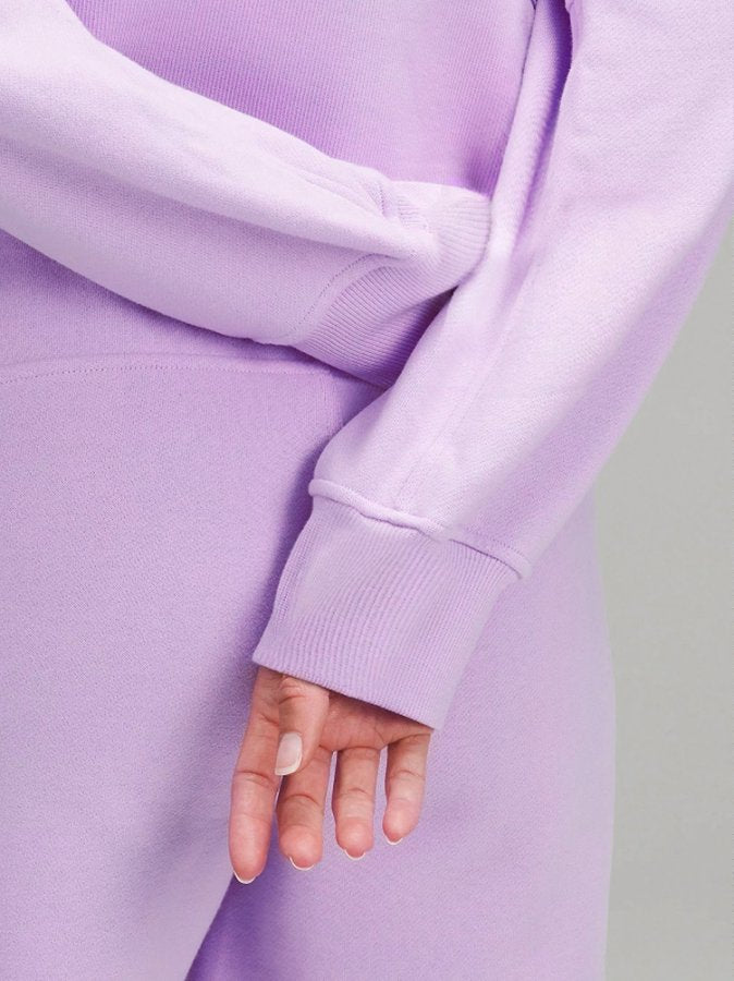 Purple Full Sleeve Collared Neck Sweatshirt