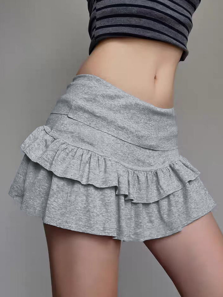 Grey Tiered Skirt