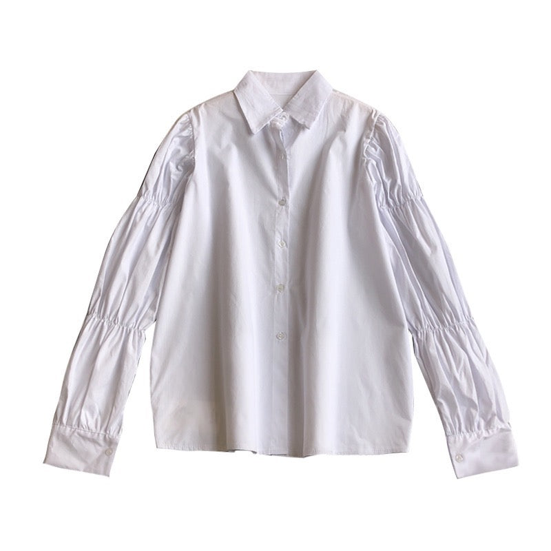 White Bell Sleeved Shirt