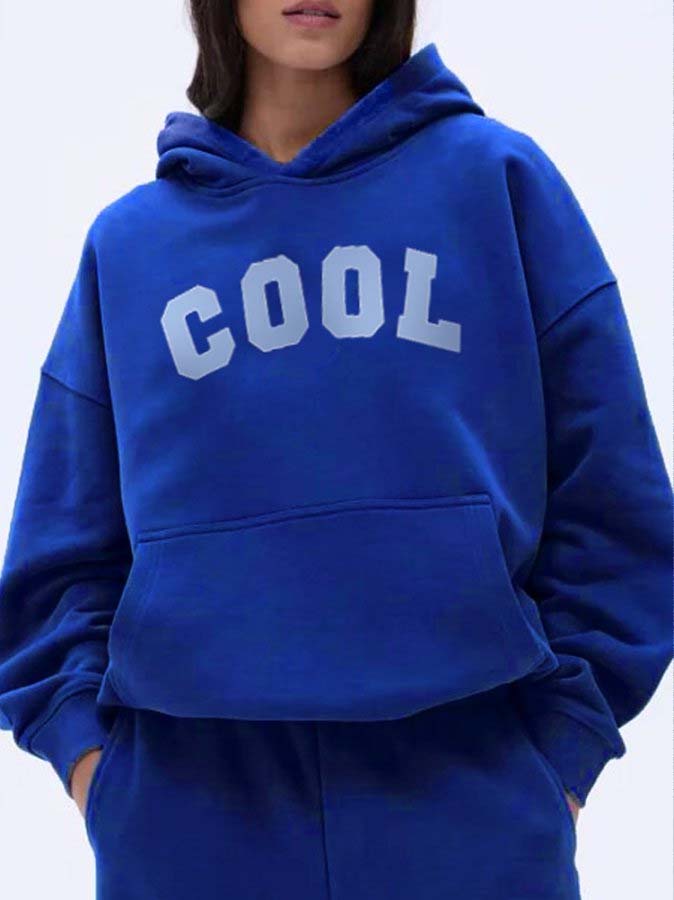 Blue Graphic Print Sweatshirt