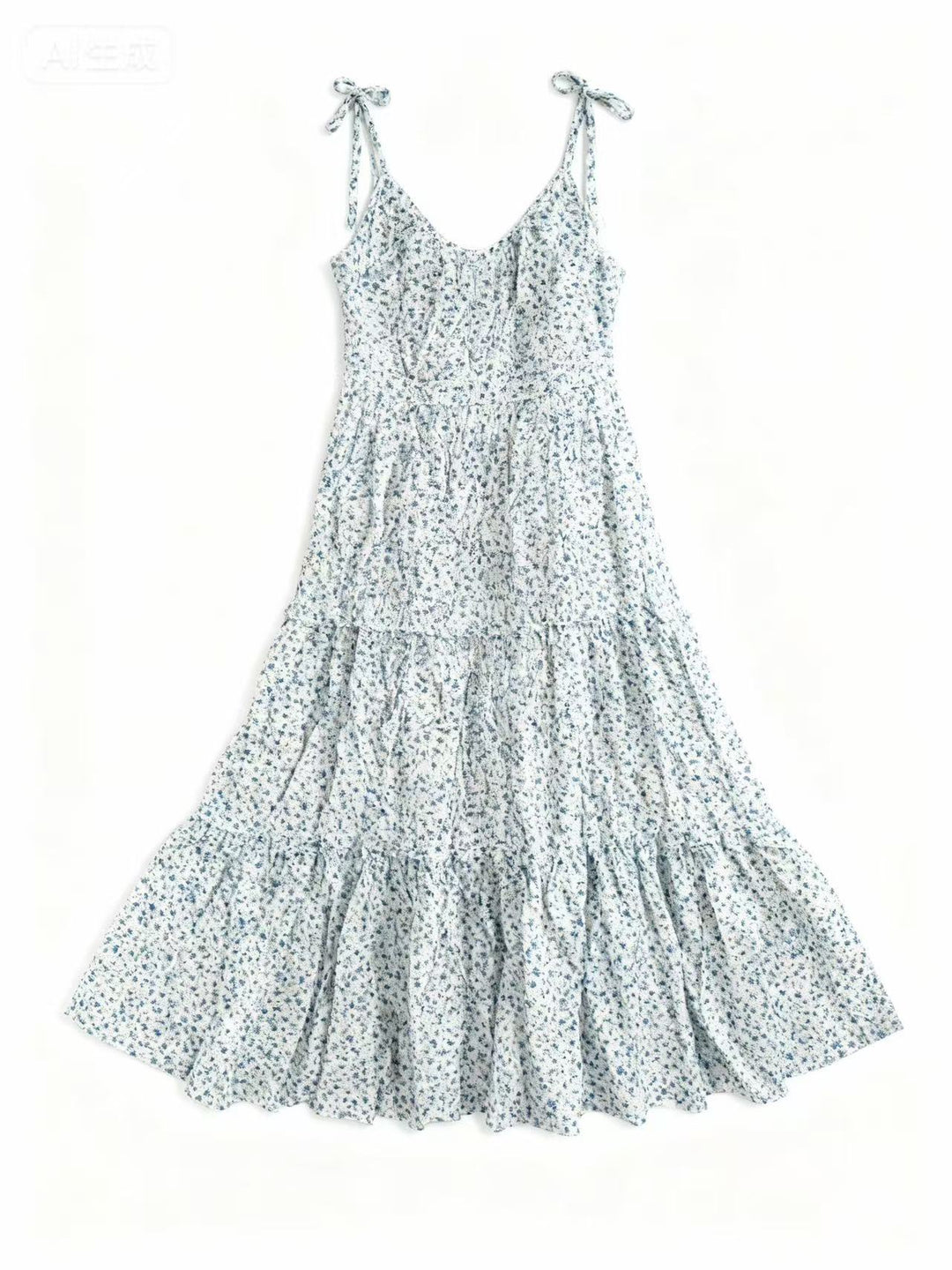 White Shoulder Tie-Up Flare Dress