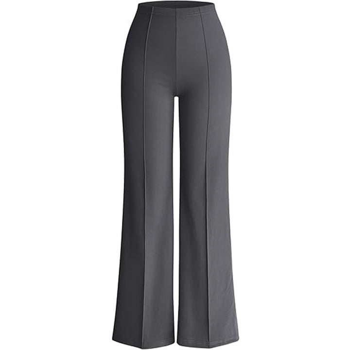 Grey Flared Solid Pant