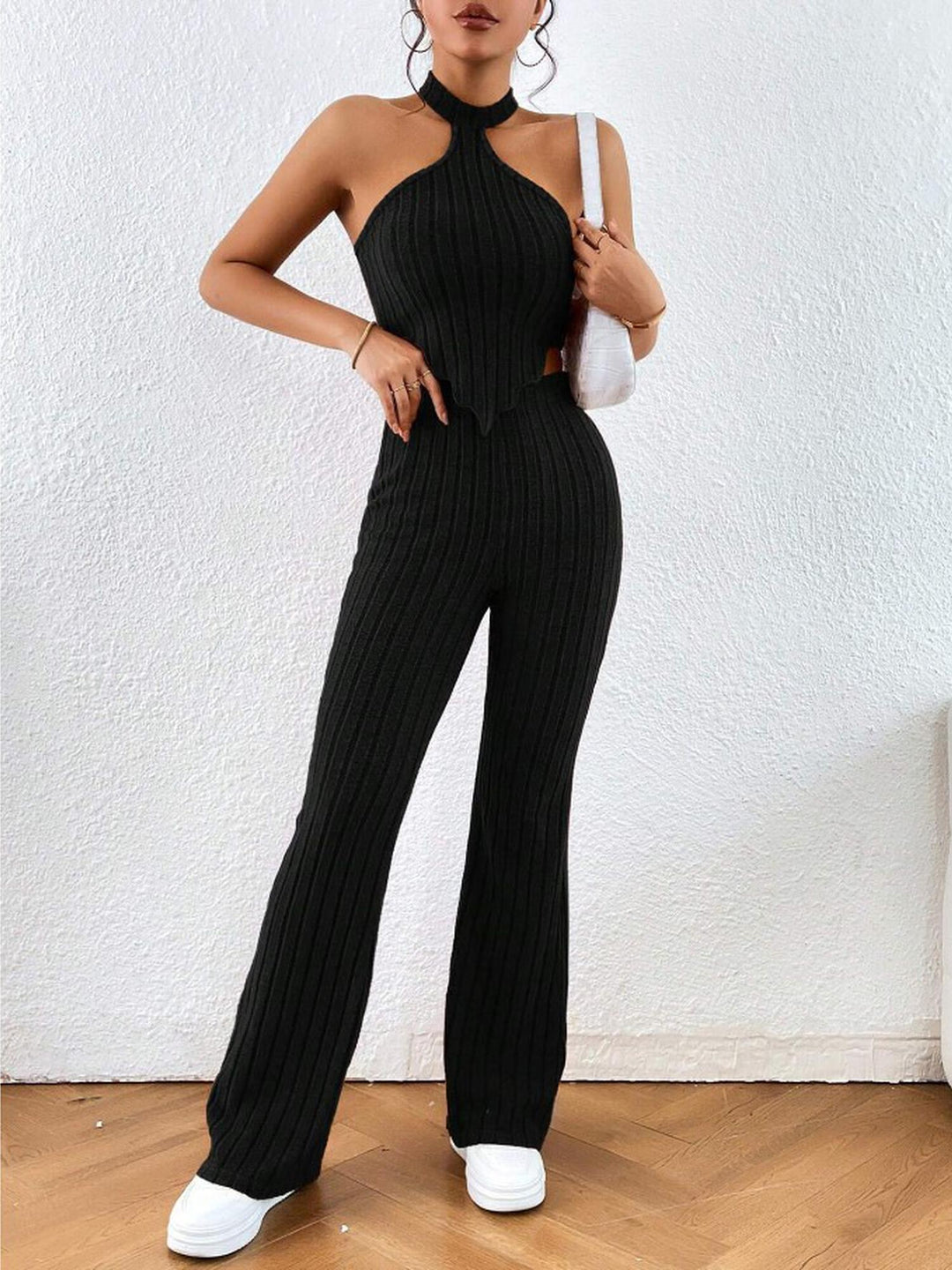 Black Wide Rib Co-Ord