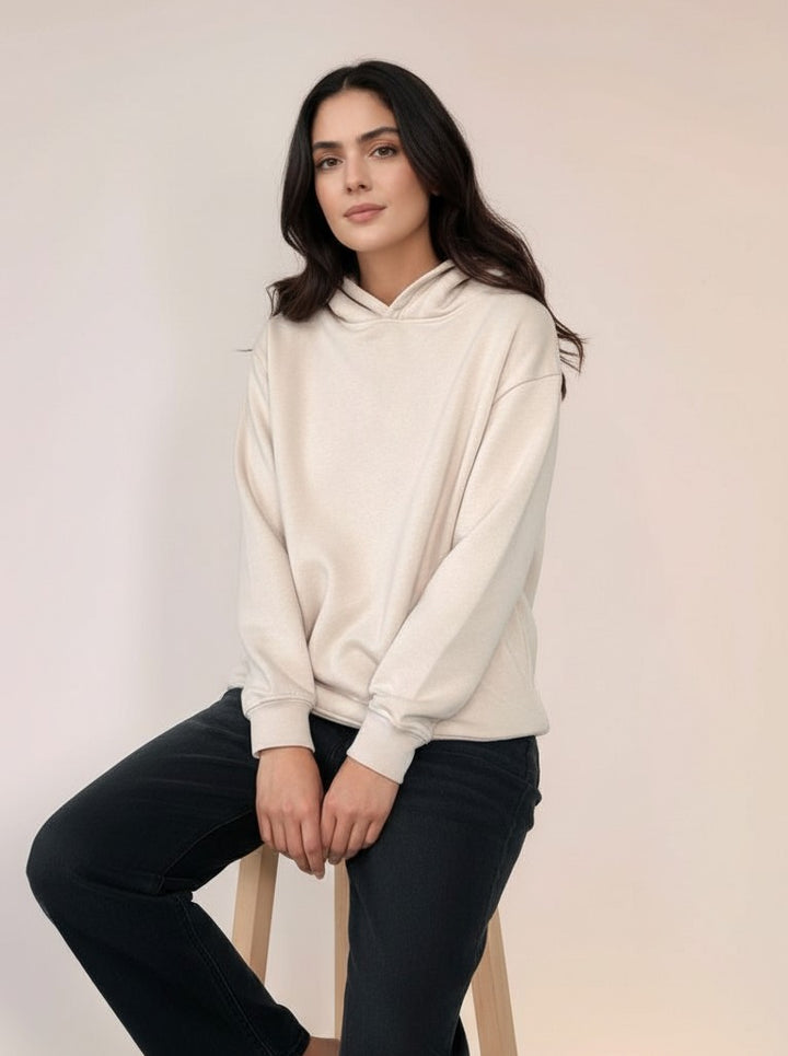 Cream Varsity Graphic Sweatshirt