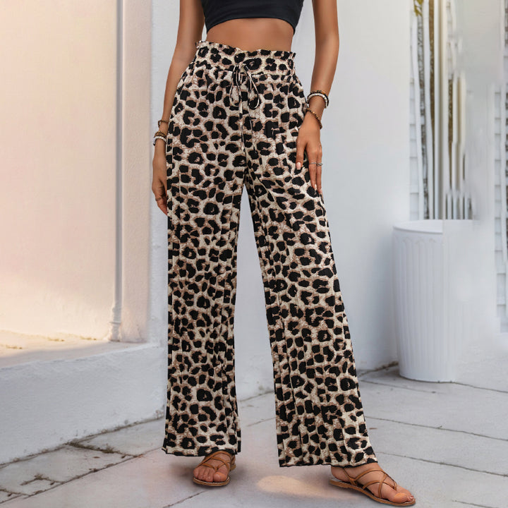Black Animal Printed Pants