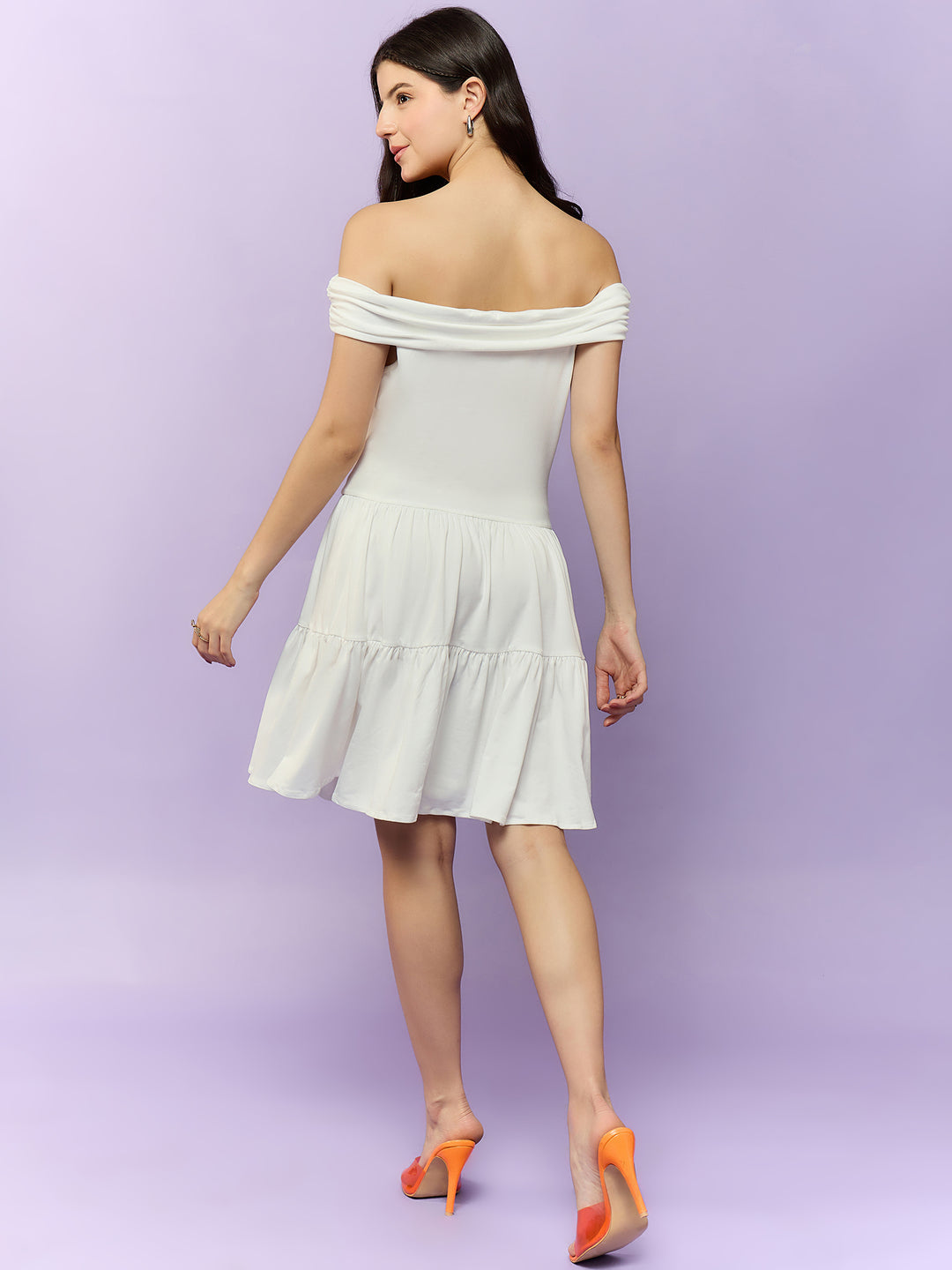 Off-Shoulder Skater Dress