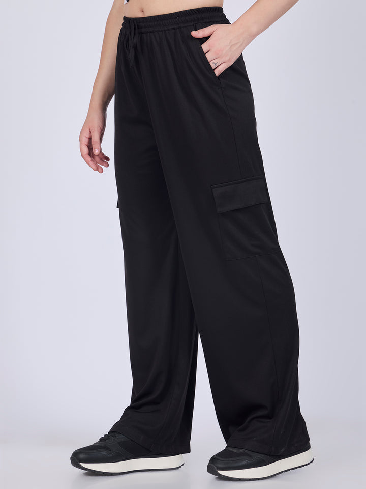 Black Wide Leg Cargo Pants