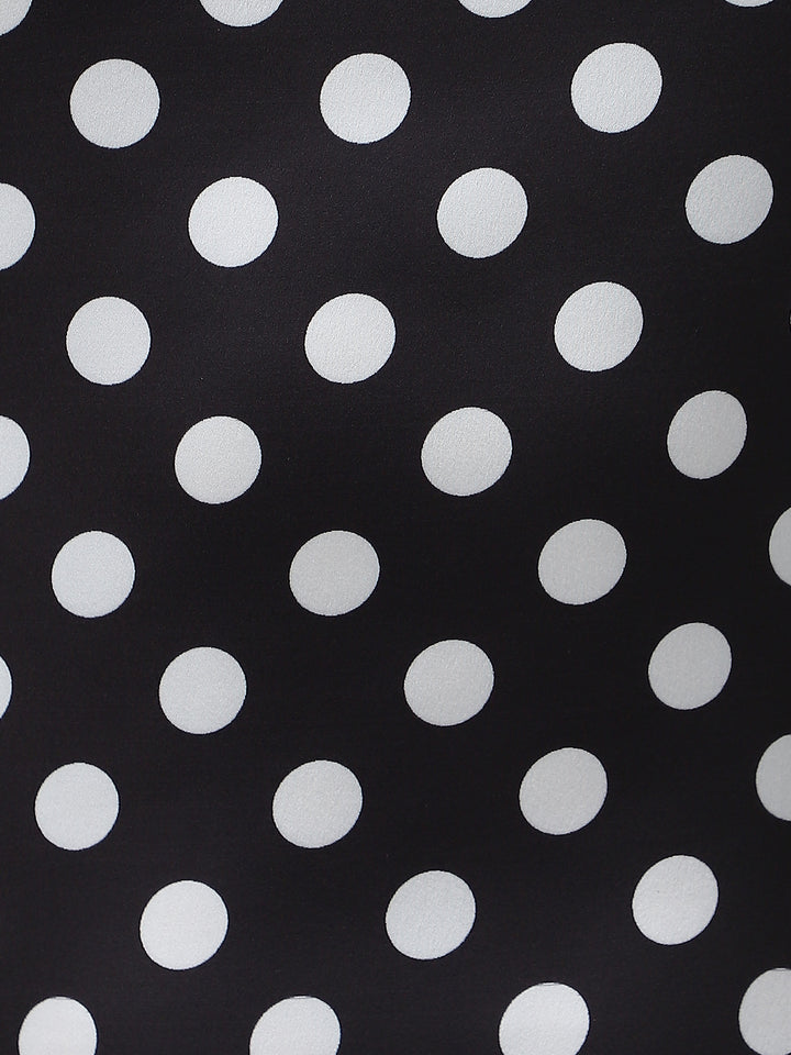 Black Side Slit Satin Dress