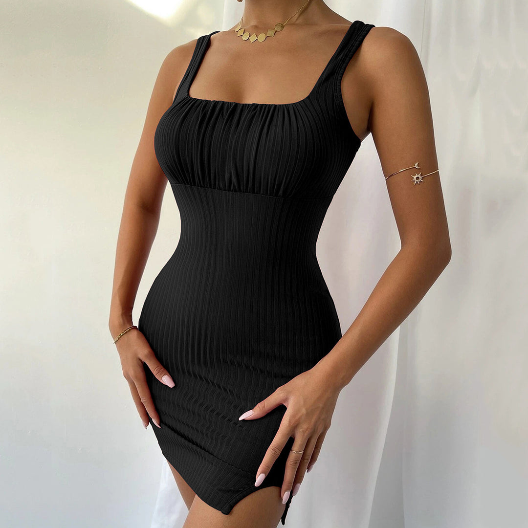 Black Sleeveless Bodycon Dress