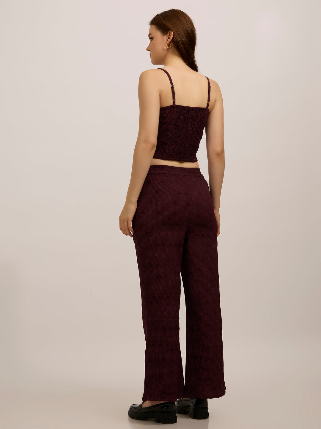 Maroon Top & Pant Vacay Co-Ord Set