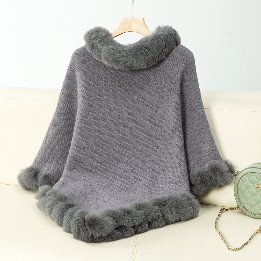 Grey Furry Asymmetrical Hem Sweaters