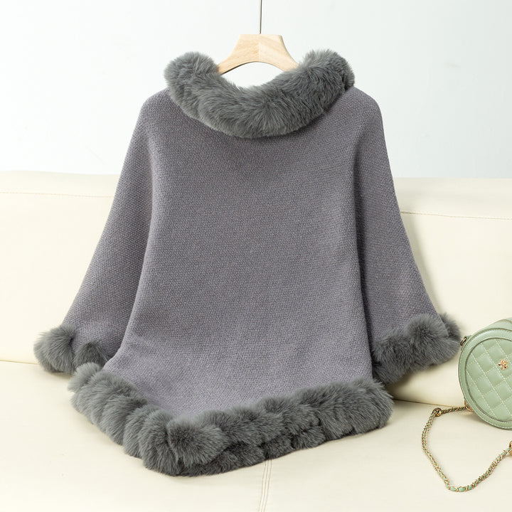 Grey Furry Asymmetrical Hem Sweaters