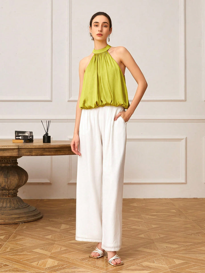 Green Halter Neck Top