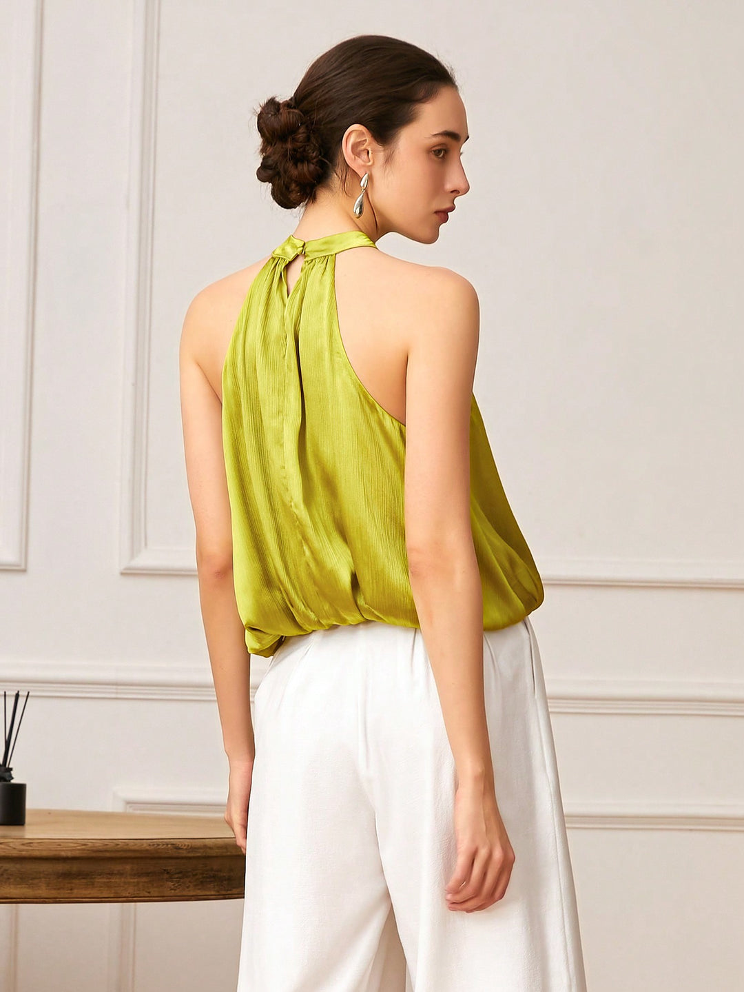 Green Halter Neck Top