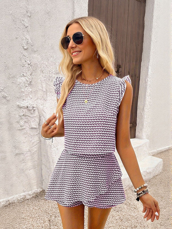 Red Shorts And Top Co Ord Set