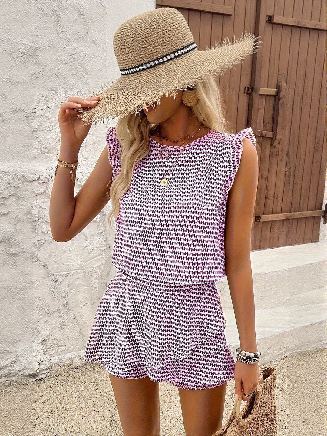 Red Shorts And Top Co Ord Set