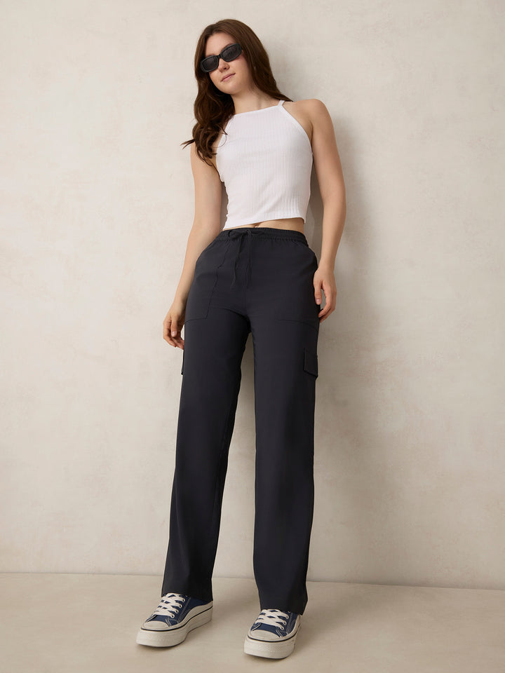 Grey Stylized Cargo pants