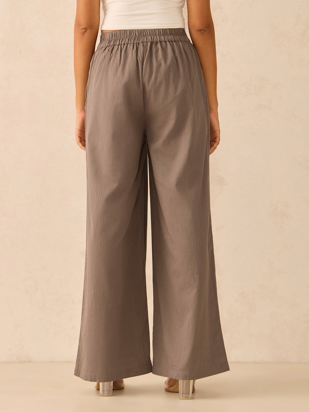Grey Pleated Trousers