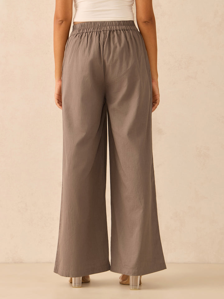 Grey Pleated Trousers