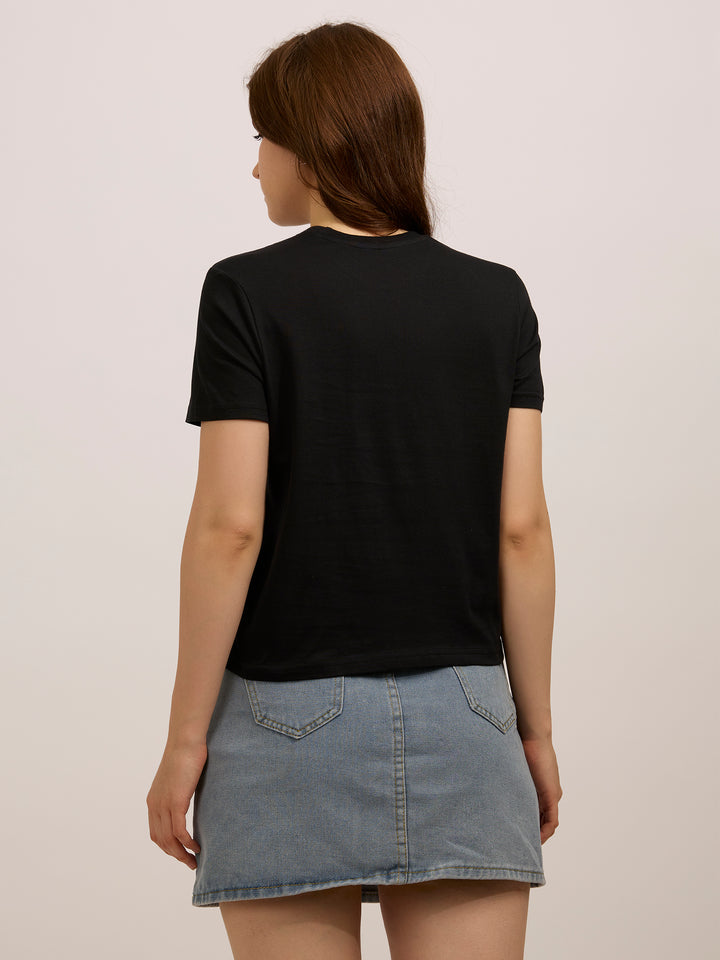 Black Graphic Regular T-Shirt