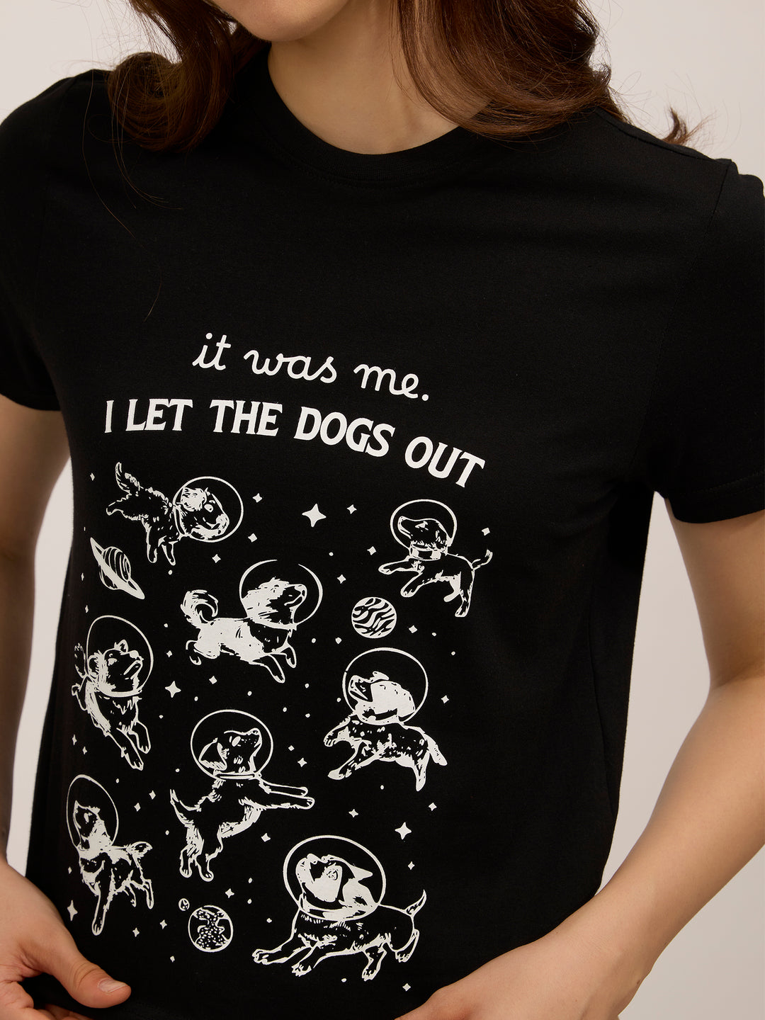 Black Graphic Regular T-Shirt