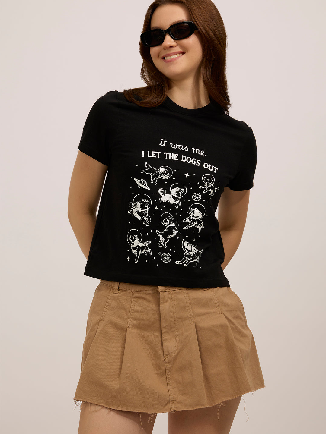 Black Graphic Regular T-Shirt