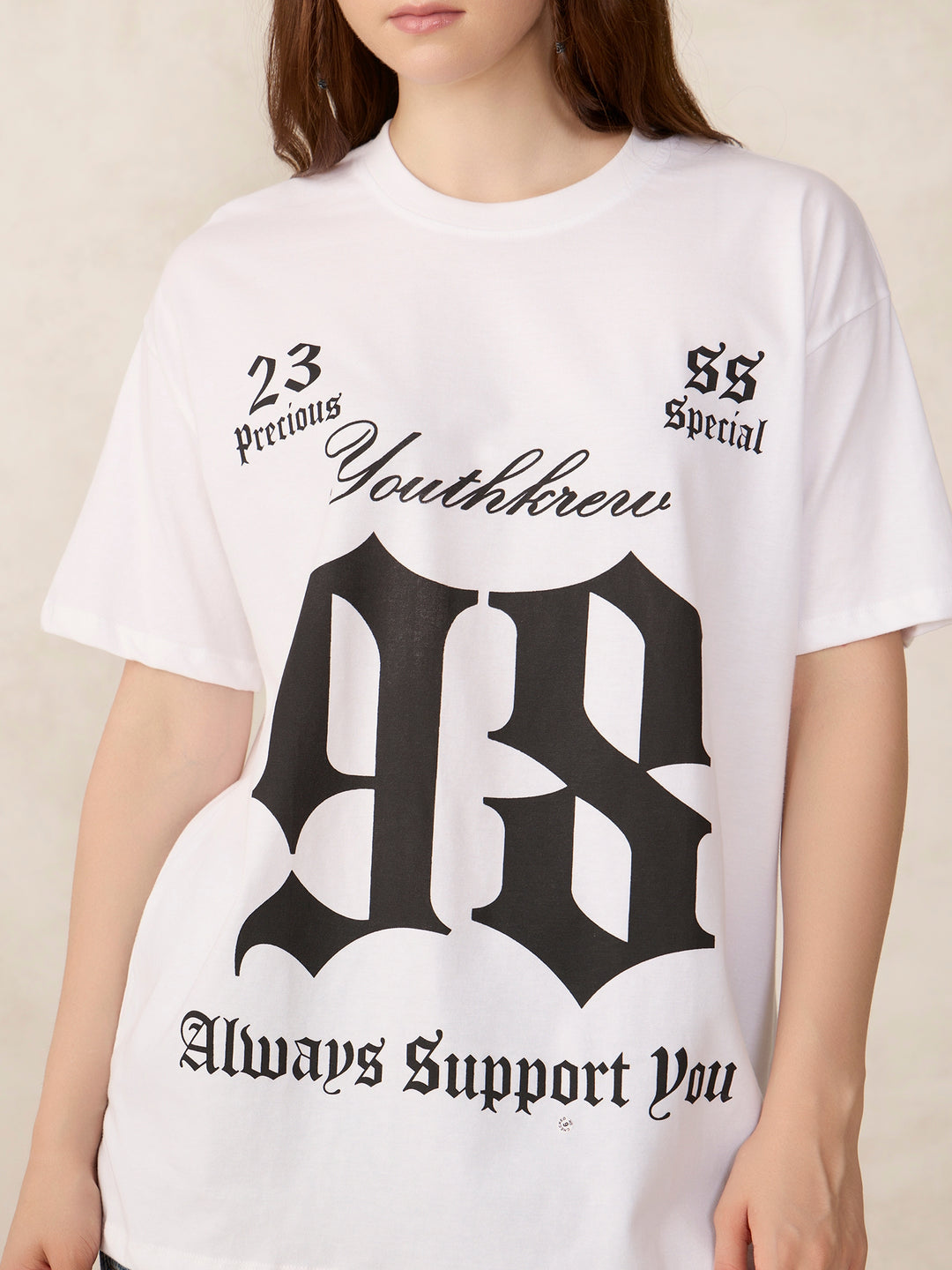 White Graphic Oversized T-Shirt