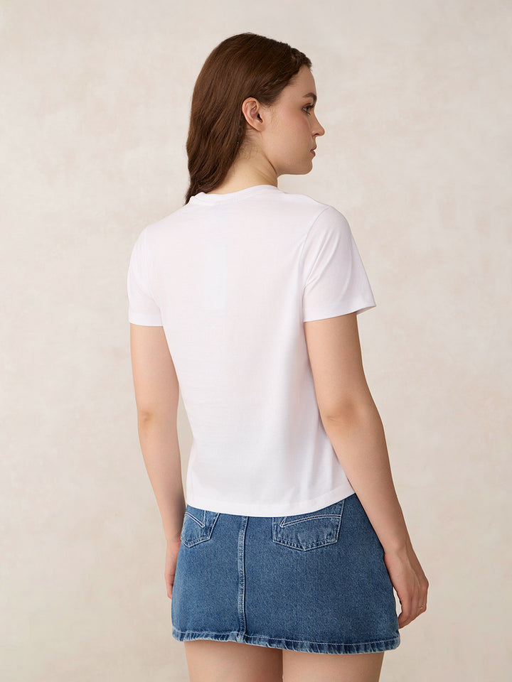 White Graphic Fashion T-Shirt