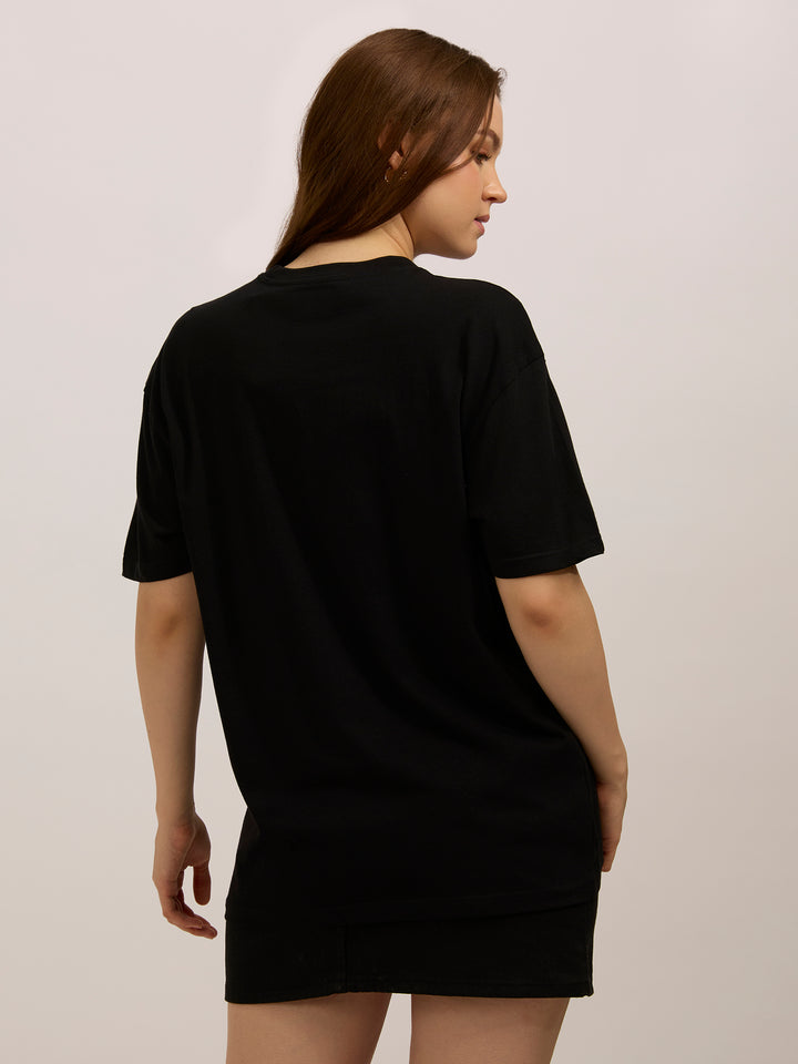 Black Graphic Oversized T-Shirt