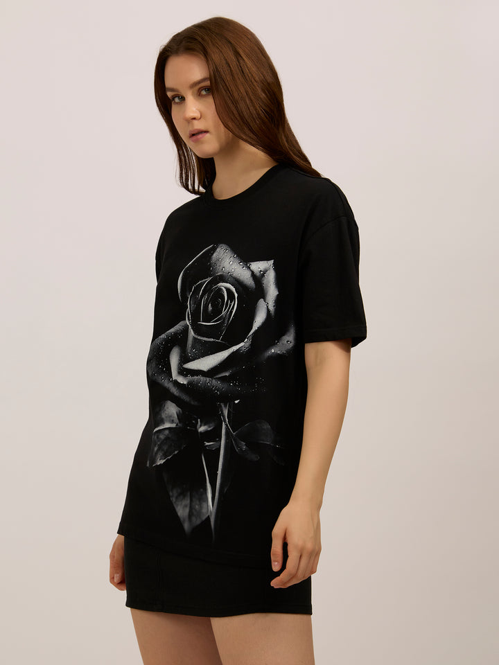 Black Graphic Oversized T-Shirt