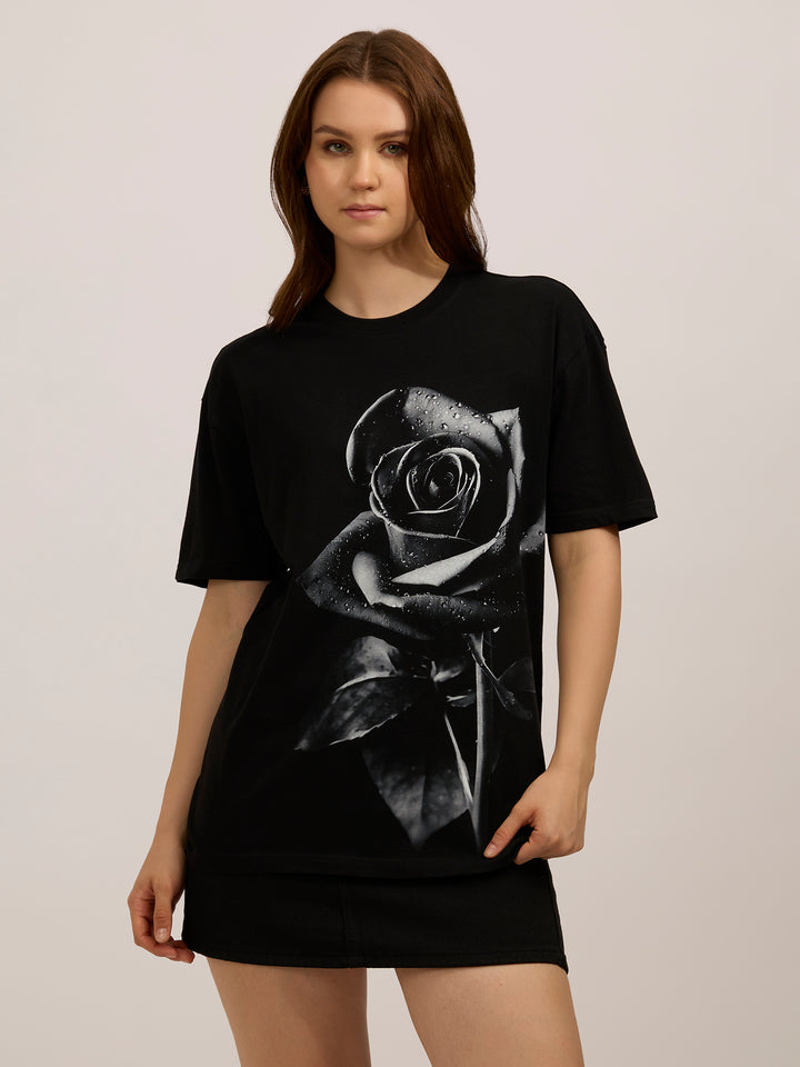 Black Graphic Oversized T-Shirt