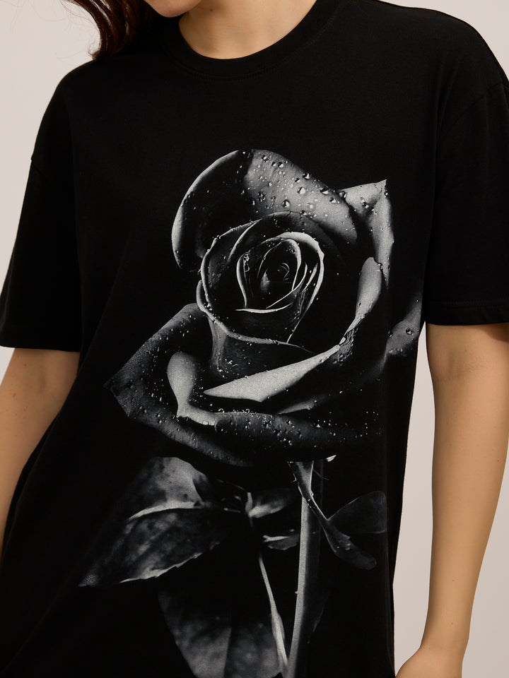 Black Graphic Oversized T-Shirt
