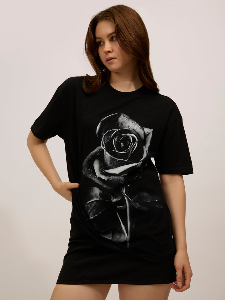 Black Graphic Oversized T-Shirt