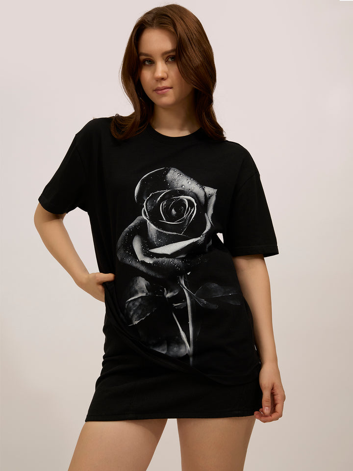 Black Graphic Oversized T-Shirt