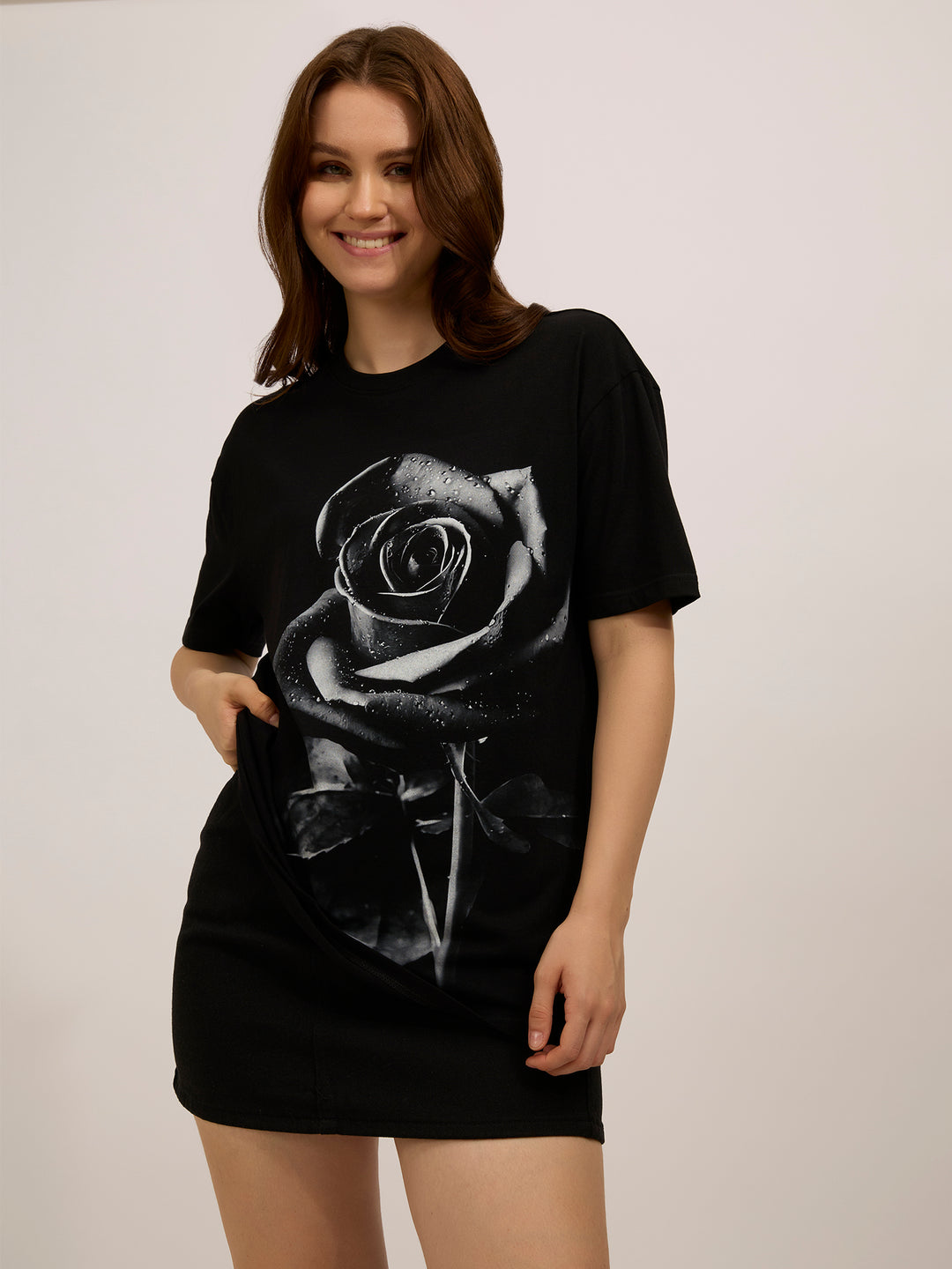 Black Graphic Oversized T-Shirt