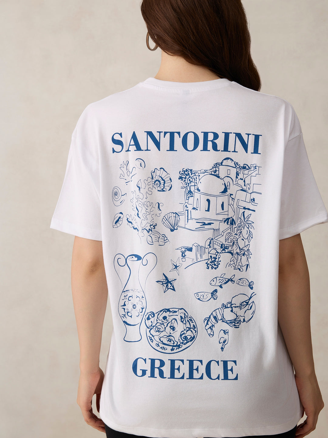 White Oversized T-Shirt With Graphic
