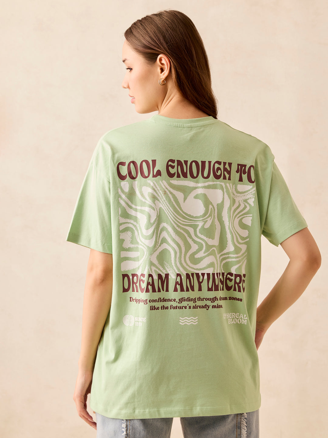 Green Oversized T-Shirt With Graphic