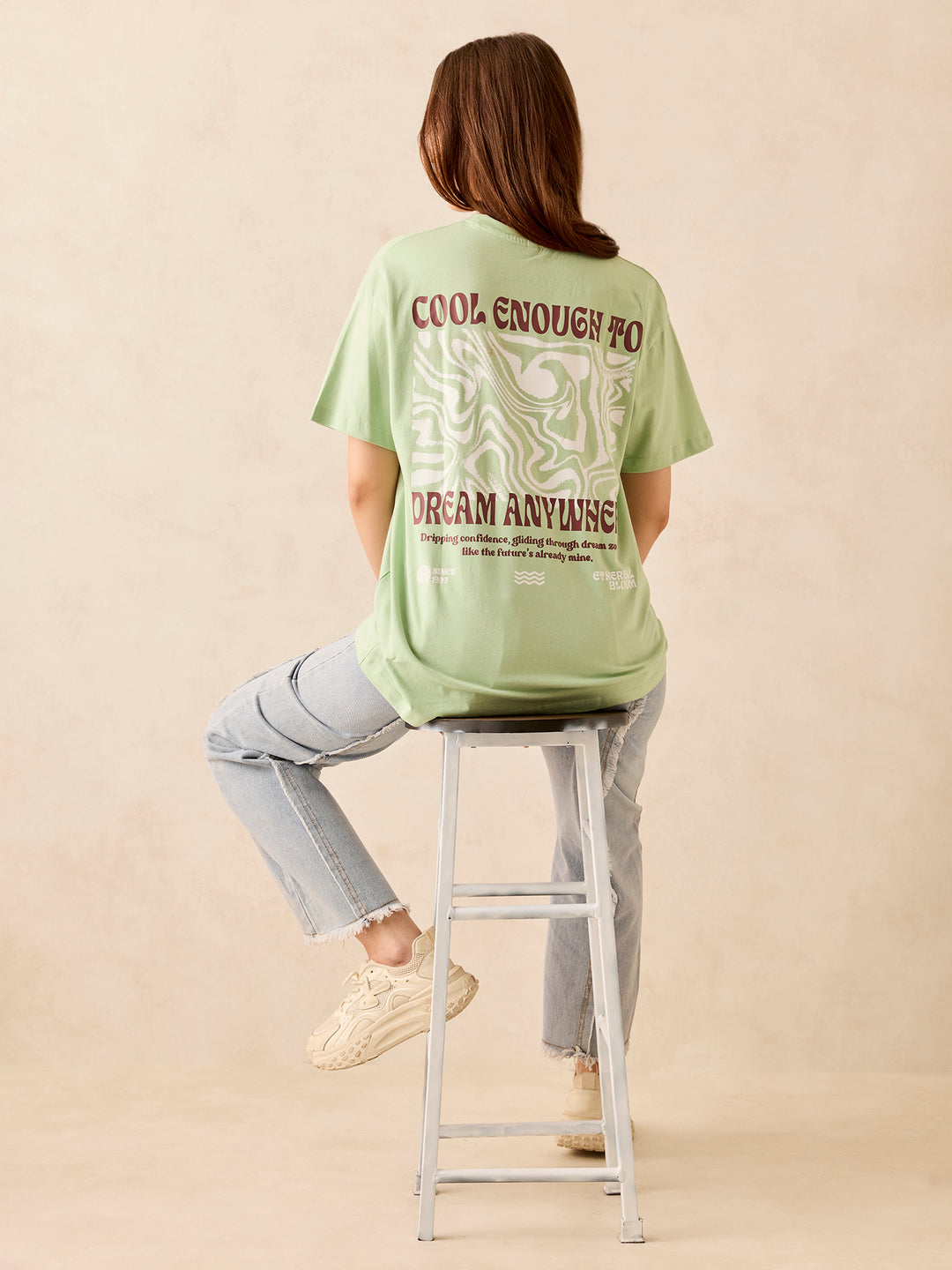 Green Oversized T-Shirt With Graphic