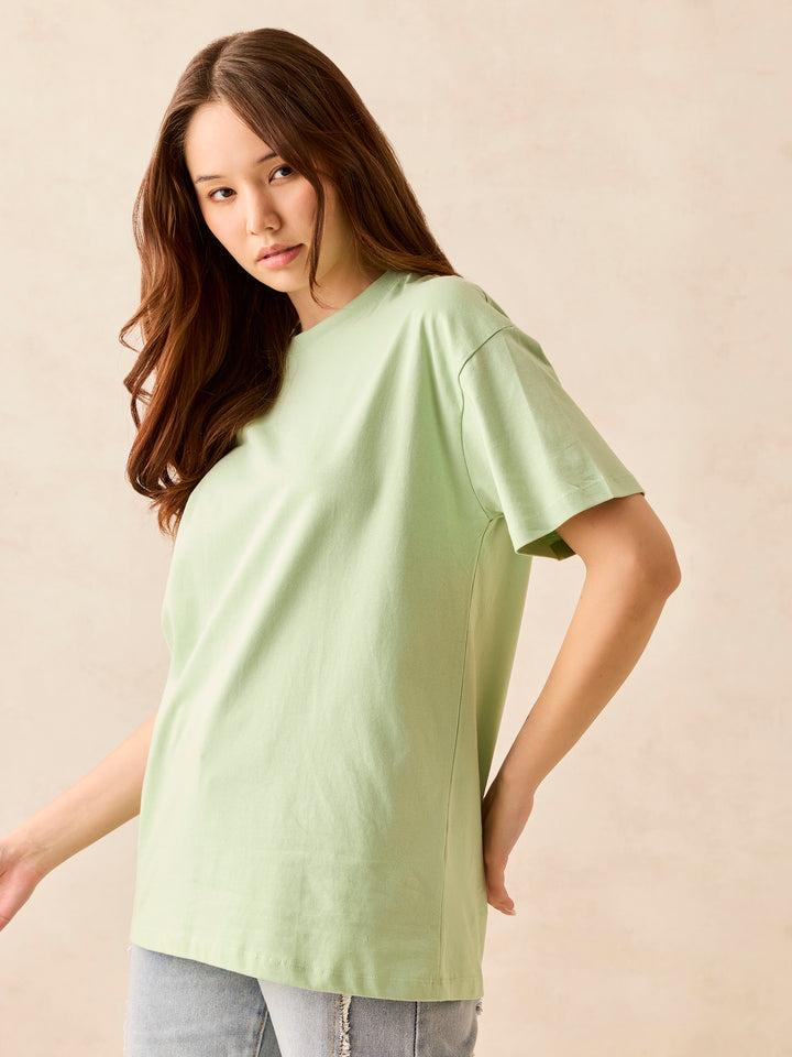 Green Oversized T-Shirt With Graphic