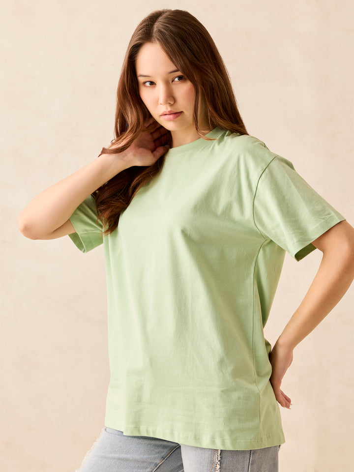 Green Oversized T-Shirt With Graphic