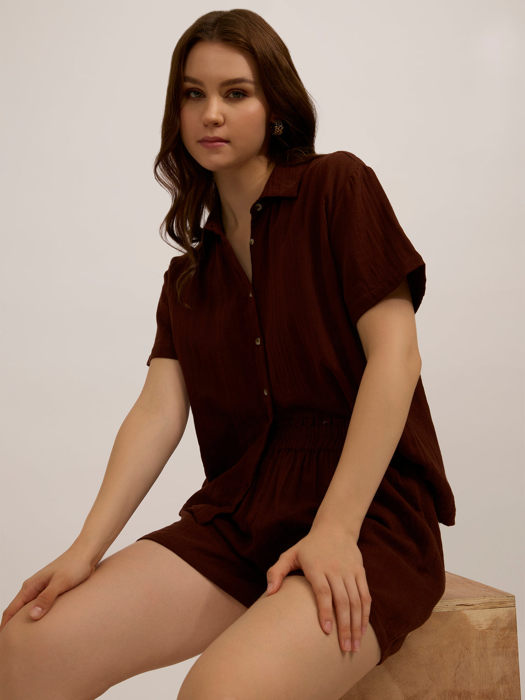 Brown Relaxed Co-Ord Set