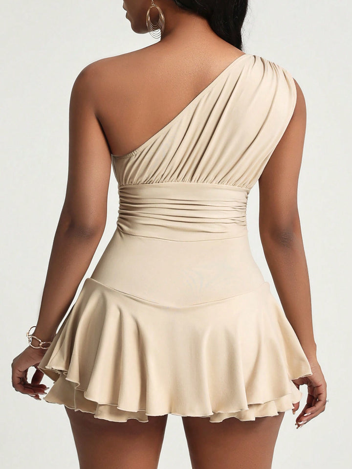 Cream One Off-Shoulder Dress